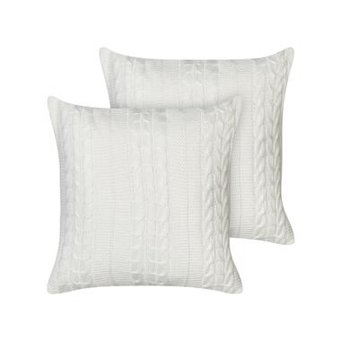 CADETIA - Sierkussen set van 2 - Wit - 45 x 45 cm - Katoen product