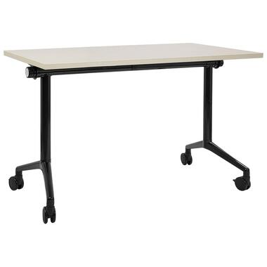 CAVI - Bureau verstelbaar - Lichtbruin/Zwart - 120 x 60 cm - Metaal