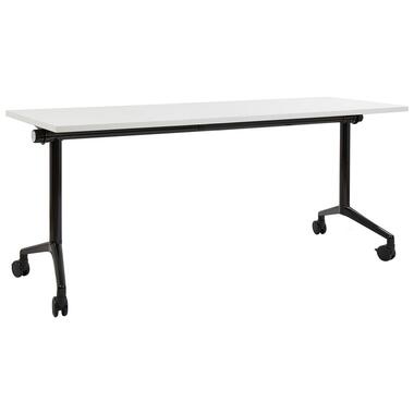 CAVI - Inklapbaar bureau - Wit/Zwart - 180 x 60 cm - Staal