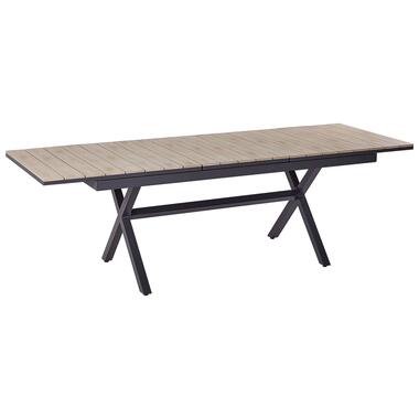 FANES - Eettafel uitschuifbaar - Grijs - 184/244 x 90 - Aluminium product