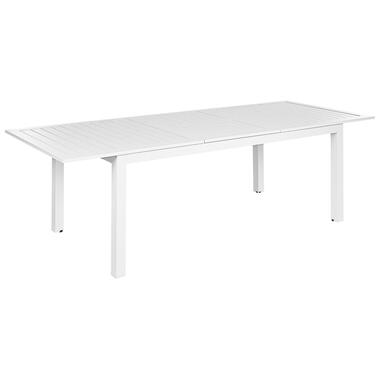 SKALOMA - Tuintafel - Wit - 180/240 x 90 cm - Aluminium product