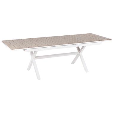 FANES - Eettafel uitschuifbaar - Wit - 184/244 x 90 - Aluminium product