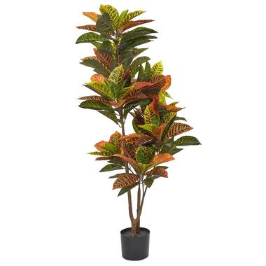 CODIAEUM - Kunstplant - Groen - 140 cm - Synthetisch materiaal