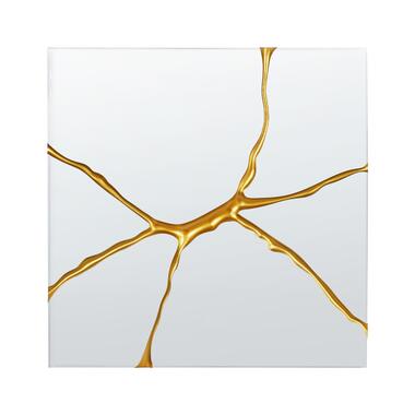 POIVRES - Wandspiegel - Goud - 80 x 80 cm - Glas product