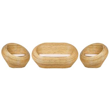 MAIORI - Loungeset 4-zits - Natuurlijk/Beige - Rotan product