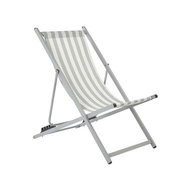 LOCRI II - Strandstoel - Wit/Grijs - Polyester product