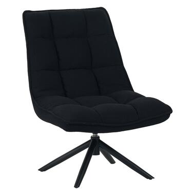 Draaifauteuil Yuki bouclé zwart product