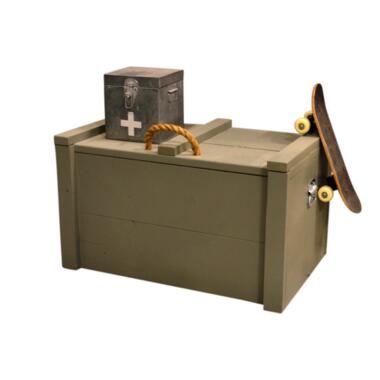 Wood4you - Speelgoedkist - Army hout90Lx50Dx50H cmGroen product