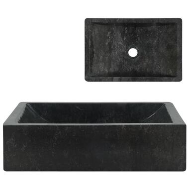 vidaXL Gootsteen 45x30x12 cm marmer hoogglans zwart product