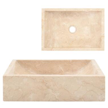 vidaXL Gootsteen 45x30x12 cm marmer hoogglans crèmekleurig product