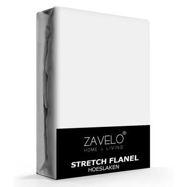 Zavelo Stretch Flanel Hoeslaken Lichtgrijs-1-persoons (90x220 cm) product