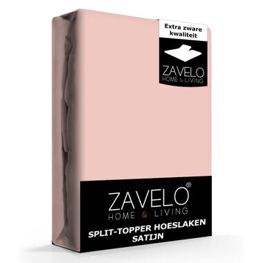 Zavelo Splittopper Hoeslaken Satijn Roze-Lits-jumeaux (180x200 cm) product