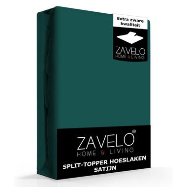 Zavelo Splittopper Hoeslaken Satijn Donker Groen-Lits-jumeaux (180x220 cm) product