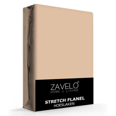 Zavelo Stretch Flanel Hoeslaken Zand-2-persoons (140x200 cm) product