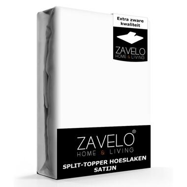 Zavelo Splittopper Hoeslaken Satijn Wit-Lits-jumeaux (180x200 cm) product