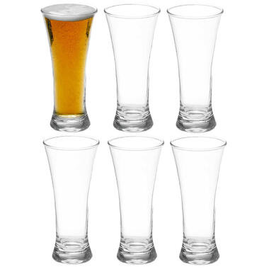 Vivalto Bierglazen - Flutes - transparant glas - 6x - 320 ml product