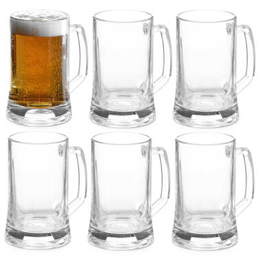 Vivalto Bierglazen - Bierpullen - glas - 6x - 380 ml product