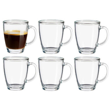 Vivalto Design koffie/thee glazen - 6x stuks - glas - 310 ml product