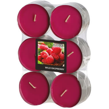 Conpax Candles waxinelichtjes - Maxi - 12x - Raspberry - 8 uren product