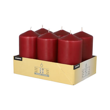 Conpax candles Stompkaarsen - 6x - bordeaux rood - D6 x H12 cm product