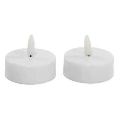 Anna's Collection Jumbo theelichten 2x wit 6 x 4,5 cm