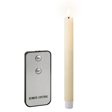 Lumineo Dinerskaarsen - LED - 4 ST - creme wit - 24 cm product