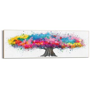 Schilderij Colourful Tree - 156x52cm - Bont product