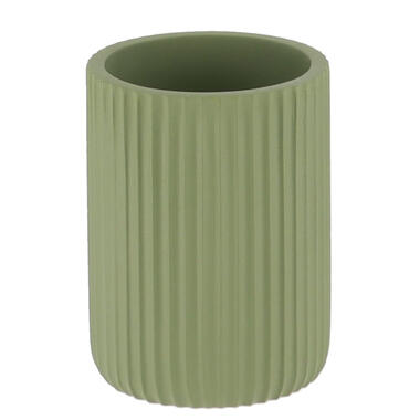 Tendance Tandenborstelbeker 101 - groen - ribbel - PS - 7x9,5 cm product