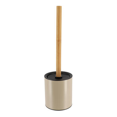 Tendance Badkamer toiletborstel - taupe/bamboe - 10 x 37 cm product