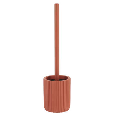 Tendance WC borstel met houder - terracotta - geribbeld - 37 cm product