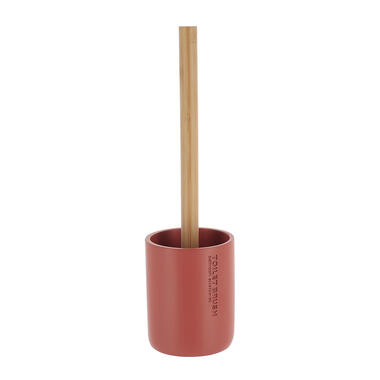 Tendance WC borstel met houder - terracotta - bamboe - 37cm product