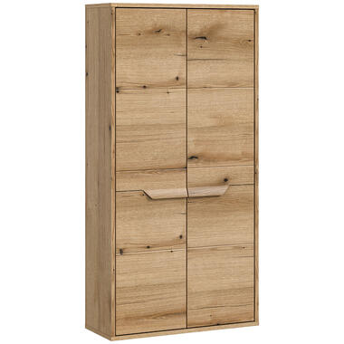 Hioshop Zeno kolomkast wandgemonteerd 2 deuren eiken decor product