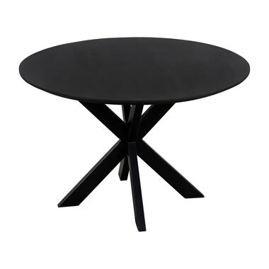 QUVIO Eettafel Sofia – Rond – Ø120 – Kruispoot – Mangohout – Zwart product