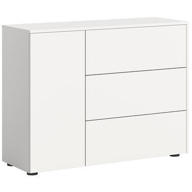 Hioshop Loft dressoir 3 laden 1 deur wit product