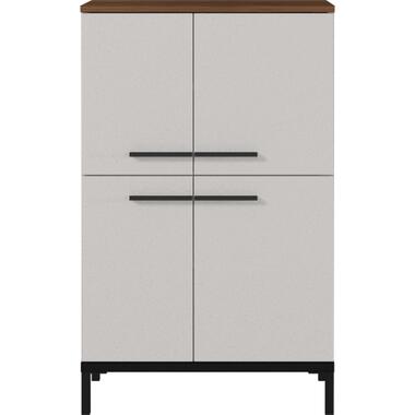 Germania Badkamerkast Charlisa 4 deuren & 3 legplanken - walnoot/greige product