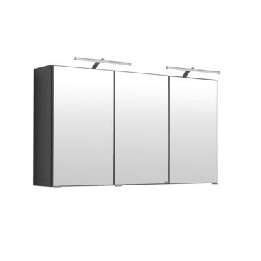 Spiegelkast Bobbi 120cm model 2 3 deuren & ledverlichting - grafiet product
