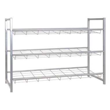 Haku Schoenenrek met 3 planken - Metalen frame - Aluminiumkleur product