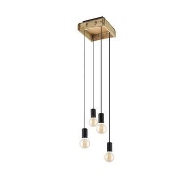 EGLO Wootton Hanglamp - E27 - Ø 24 cm - Zwart;Bruin product