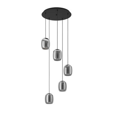 EGLO Ciampino Hanglamp - E27 - Ø 54 cm - Zwart/Grijs - Glas product