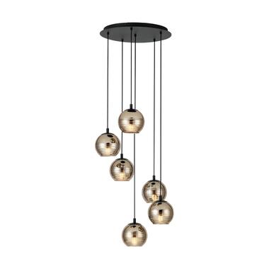 EGLO Lemorieta Hanglamp - E27 - 6-lichts - Ø 57 cm - Zwart/Goud product