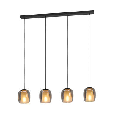 EGLO Ciampino Hanglamp - E27 - 97,5 cm - Zwart/Grijs - Glas product