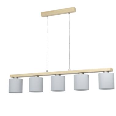 EGLO Castralvo Hanglamp - 5 lichts - E27 - Nikkel Mat - Bruin product