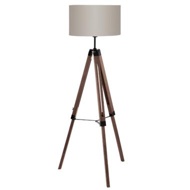 EGLO Lantada Vloerlamp - E27 - 143 cm - Noten/Taupe product