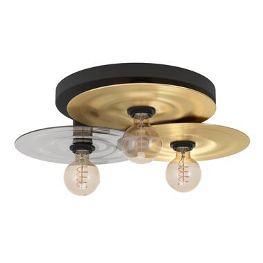 EGLO Lintmill Plafondlamp - E27 - Ø 53 cm - Zwart/Goud/Grijs product