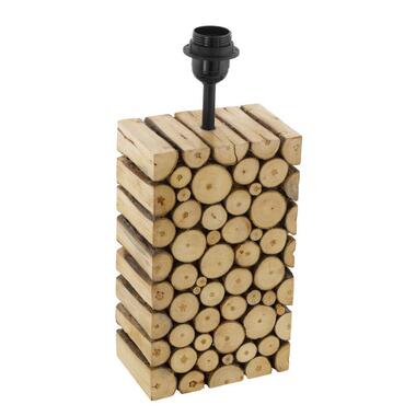 EGLO Ribadeo tafellamp - 10x12x38,5 cm (L*B*H) - E27 - gestapeld hout effect product