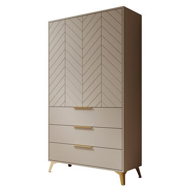 Meubella Kledingkast Xiano - Beige - 103 cm product