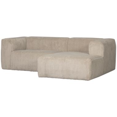 WOOOD Bean Chaise Longue Rechts - Ribstof - Travertin - 73x254x178 product