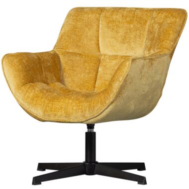 WOOOD Wibo Draaifauteuil - Chenille - Curry - 94x71x83 product