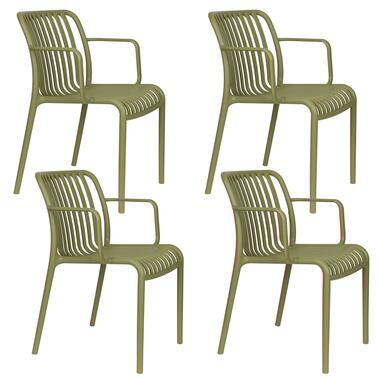 Housecraft Living Mante Tuinstoelen Groen - Set van 4 product