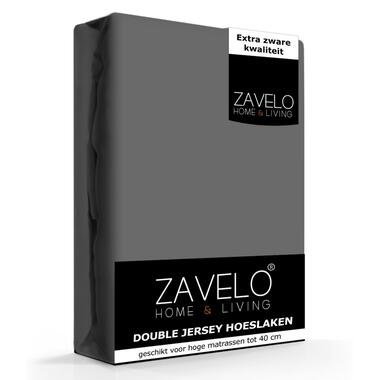 Zavelo Double Jersey Hoeslaken Antraciet-2-persoons (140x200 cm) product